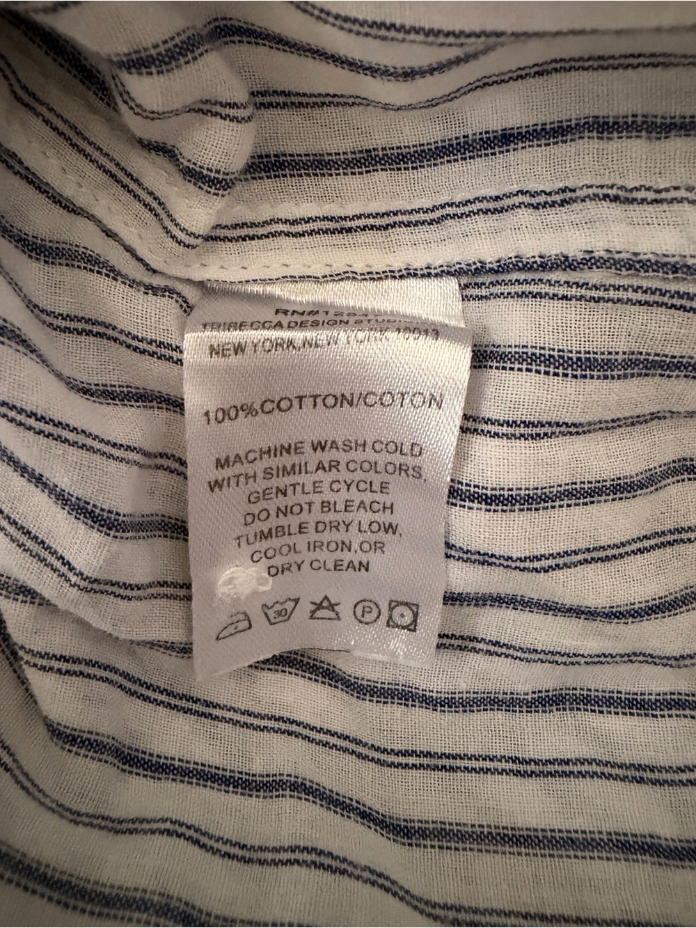 Nili Lotan Navy & White Button-Down - Picture 4 of 4